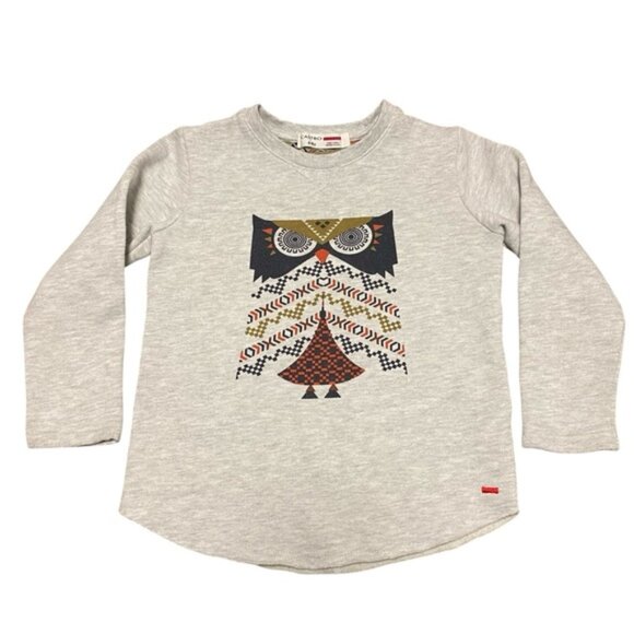 Castro Other - Castro Girl's Gray Owl Graphic Print Crewneck Sweatshirt